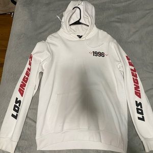 Mens Forever 21 Los Angeles 1996 White Hoodie Size Medium M